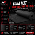 Nexkart Premium Extra Thick Yoga Mat – Shock-Absorbing Anti-Tear Fitness Mat with Carrying Strap for Yoga, Meditation, and Floor Exercises