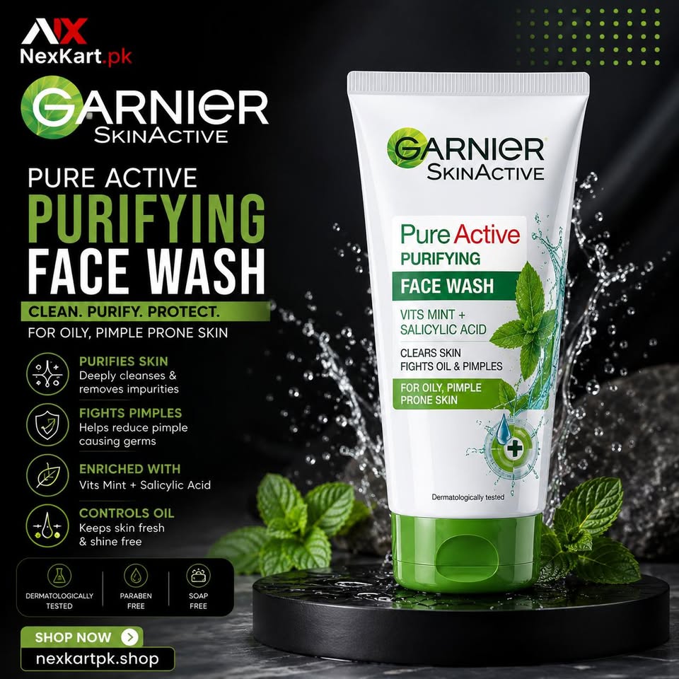 Garnier SkinActive Pure Active Purifying Face Wash (100ml)