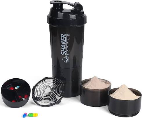 Nexkart HydraMix Protein Shaker – Odor-Resistant Gym Blender Bottle with Built-in Powder & Pill Storage