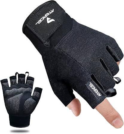 Nexkart Men's Gym Gloves – Weightlifting Gloves with High-Density Foam Padding, Integrated Wrist Support Wraps for Bodybuilders.
