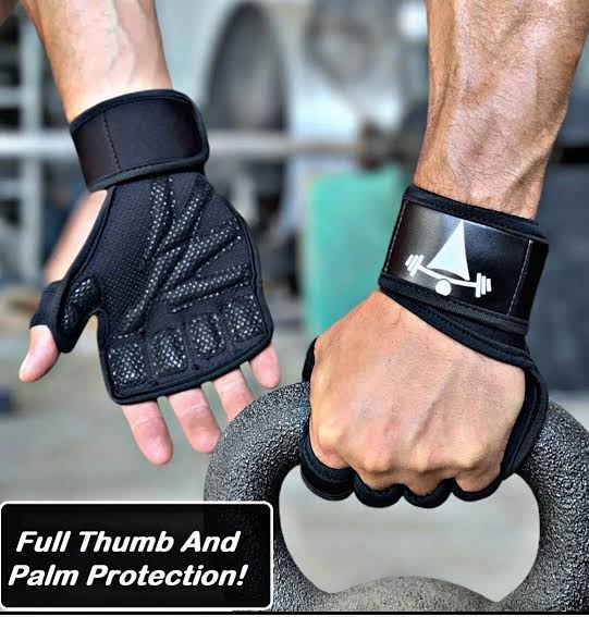Nexkart Men's Gym Gloves – Weightlifting Gloves with High-Density Foam Padding, Integrated Wrist Support Wraps for Bodybuilders.