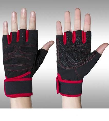 Nexkart Men's Gym Gloves – Weightlifting Gloves with High-Density Foam Padding, Integrated Wrist Support Wraps for Bodybuilders.
