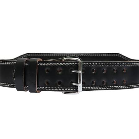 Nexkart Premium Weightlifting Gym Belt – Heavy Duty Lumbar Support Waist Belt with Dual-Prong Stainless Steel Buckle for Squats, Deadlifts, Powerlifting, and Strength Training