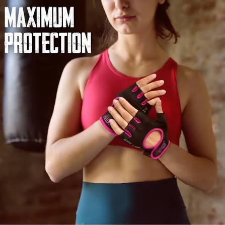 Nexkart Empower Women's Gym Gloves – Breathable Anti-Callus Weightlifting Gloves for Home & Studio Workouts
