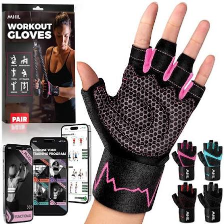 Nexkart Empower Women's Gym Gloves – Breathable Anti-Callus Weightlifting Gloves for Home & Studio Workouts