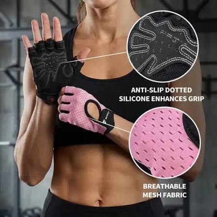 Nexkart Empower Women's Gym Gloves – Breathable Anti-Callus Weightlifting Gloves for Home & Studio Workouts