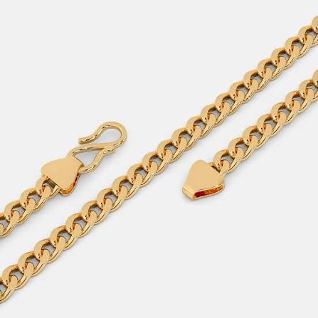 Nexkart Gold-Tone Chain Necklace – High-Shine Metallic Finish Fashion Jewelry, Anti-Tarnish Costume Necklace with Heavy Duty Lobster Clasp for Men and Women