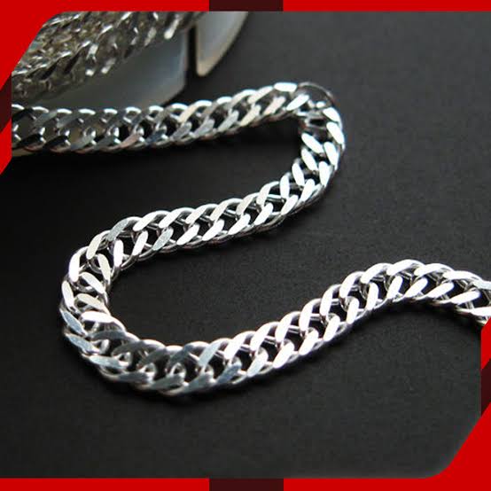 Nexkart Silver-Tone Chain Necklace – High-Shine Metallic Finish Fashion Jewelry, Anti-Tarnish Costume Necklace with Heavy Duty Lobster Clasp for Men and Women