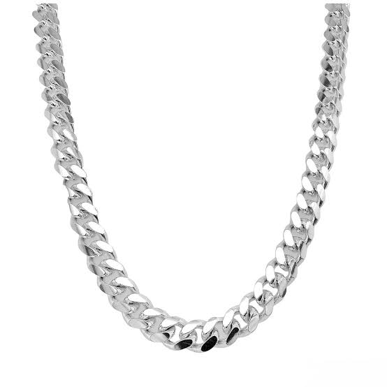 Nexkart Silver-Tone Chain Necklace – High-Shine Metallic Finish Fashion Jewelry, Anti-Tarnish Costume Necklace with Heavy Duty Lobster Clasp for Men and Women